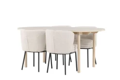 Andy Matgrupp 180 cm Oval med 4 Agnes stolar