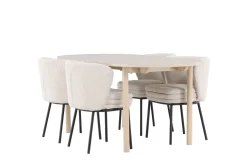 Andy Matgrupp 180 cm Oval med 4 Agnes stolar