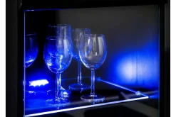 Apryl Modern TV Mediamöbel med Vitrinskåp och LED-belysning