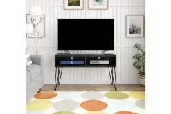 Athena Tv-bänk 107x50 cm Svart/Marmormönster