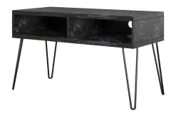 Athena Tv-bänk 107x50 cm Svart/Marmormönster