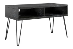Athena Tv-bänk 107x50 cm Svart/Marmormönster