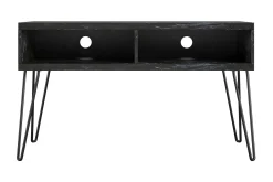 Athena Tv-bänk 107x50 cm Svart/Marmormönster