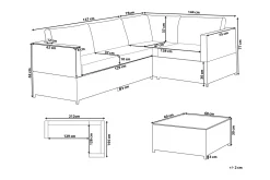 Avola Loungegrupp Utomhus 212 cm