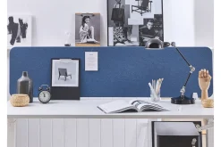 Avskärmning för skrivbord 160 x 40 cm blå WALLY