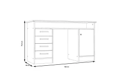 Baacwood Skrivbord 126 cm