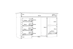 Baacwood Skrivbord 126 cm