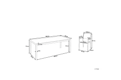 Bacoli Matgrupp Utomhus 180 cm + 6 Utestolar