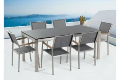 Bacoli Matgrupp Utomhus 180 cm + 6 Utestolar