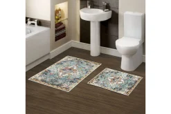 Badrumsmattset (2 delar) Masafumie Multicolor