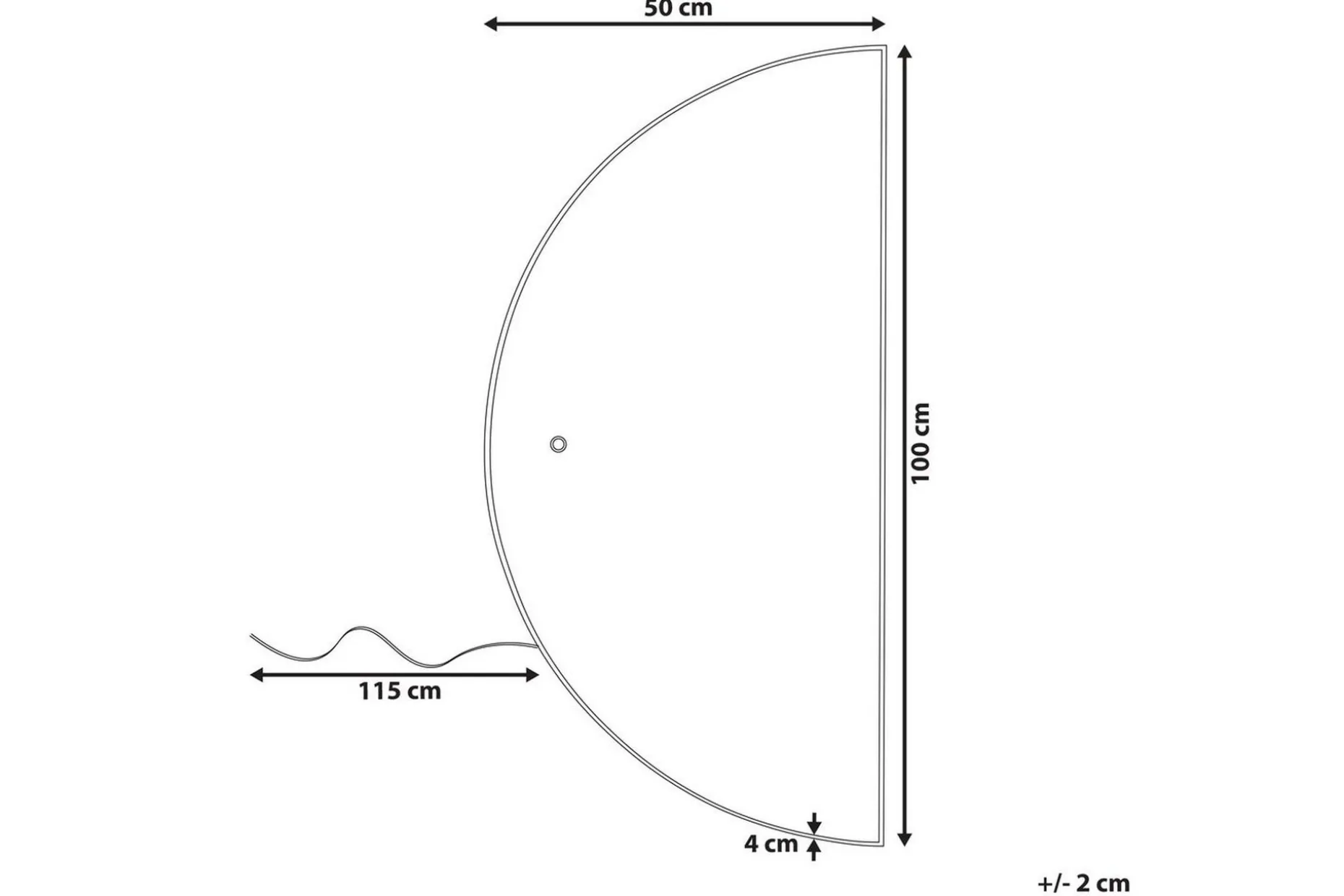 Badrumsspegel med LED Loue 50x4x100 cm