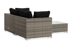 Bahamas Liten loungegrupp utomhus - Soffgrupp till balkong 3-sits - Litet loungeset konstrotting utemöbler