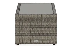 Bahamas Loungbord och Soffbord med hylla Utomhus 113 cm Konstrotting Glas