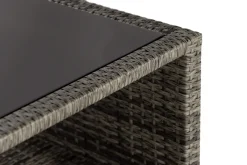 Bahamas Loungbord och Soffbord med hylla Utomhus 113 cm Konstrotting Glas