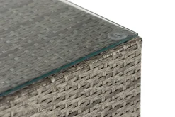 Bahamas Loungbord och Soffbord Utomhus 113 cm Konstrotting Glas