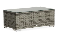 Bahamas Loungbord och Soffbord Utomhus 113 cm Konstrotting Glas