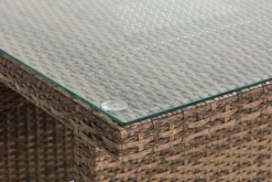 Bahamas Loungebord och Soffbord Utomhus 100 cm Konstrotting Glas