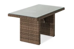 Bahamas Loungebord och Soffbord Utomhus 100 cm Konstrotting Glas