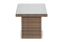 Bahamas Loungebord och Soffbord Utomhus 100 cm Konstrotting Glas