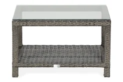Bahamas Loungebord och Soffbord Utomhus 75 cm Konstrotting Glas