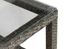 Bahamas Loungebord och Soffbord Utomhus 75 cm Konstrotting Glas