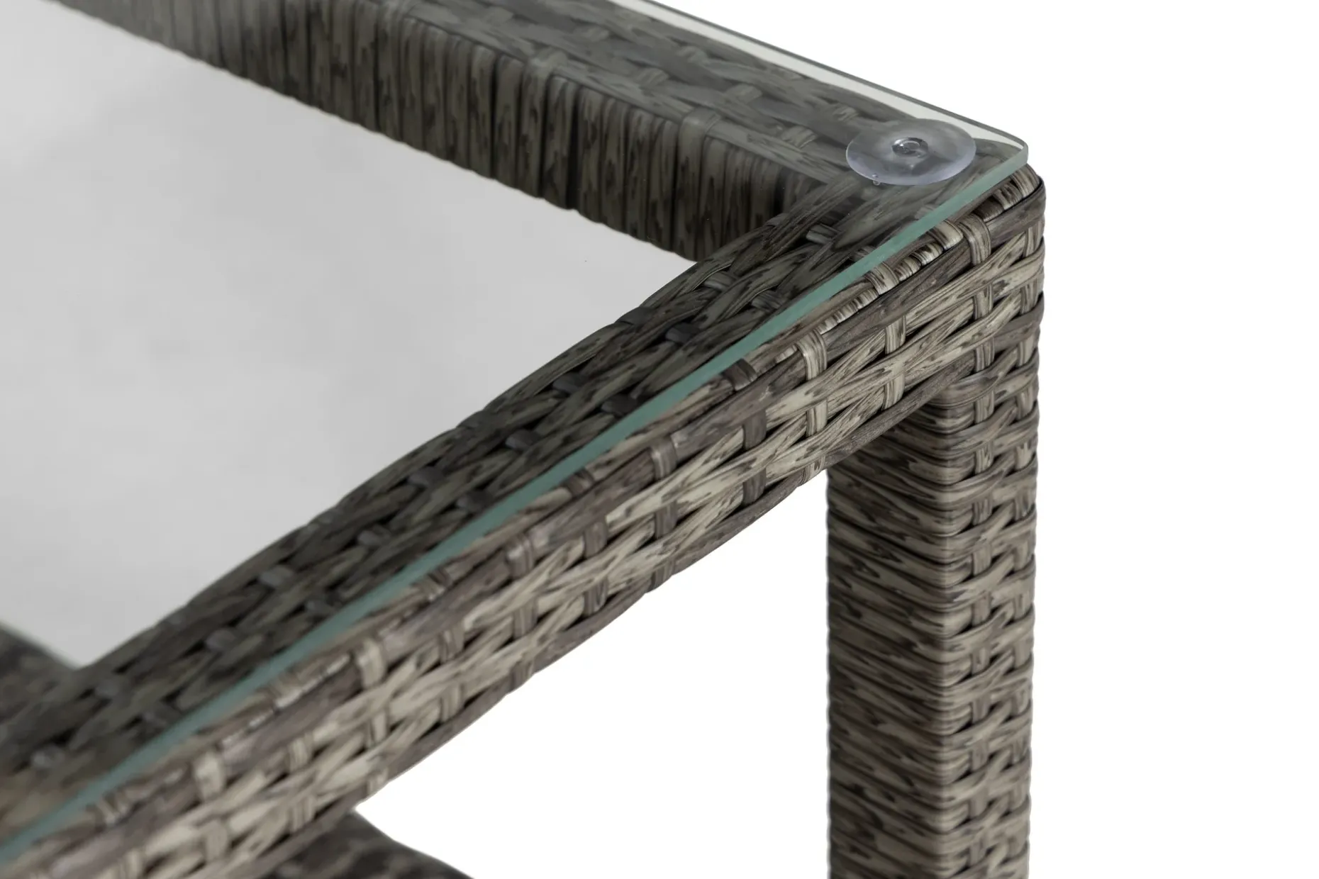 Bahamas Loungebord och Soffbord Utomhus 75 cm Konstrotting Glas