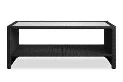 Bahamas Soffbord med hylla Utomhus 113 cm Konstrotting
