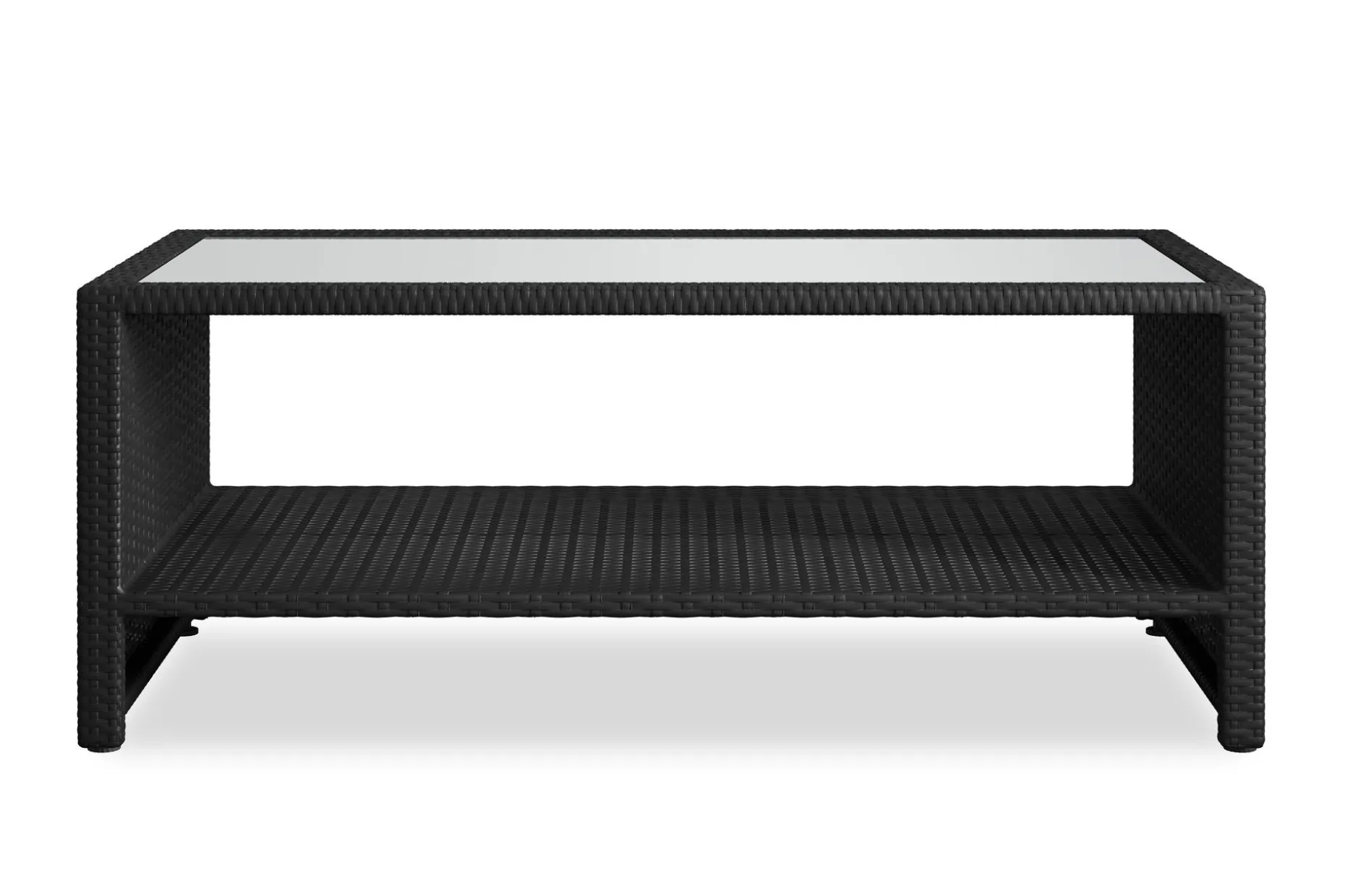 Bahamas Soffbord med hylla Utomhus 113 cm Konstrotting