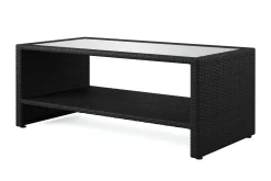 Bahamas Soffbord med hylla Utomhus 113 cm Konstrotting