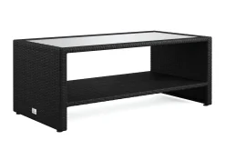Bahamas Soffbord med hylla Utomhus 113 cm Konstrotting