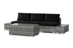 Bahamas utesoffa 3-sits med bord