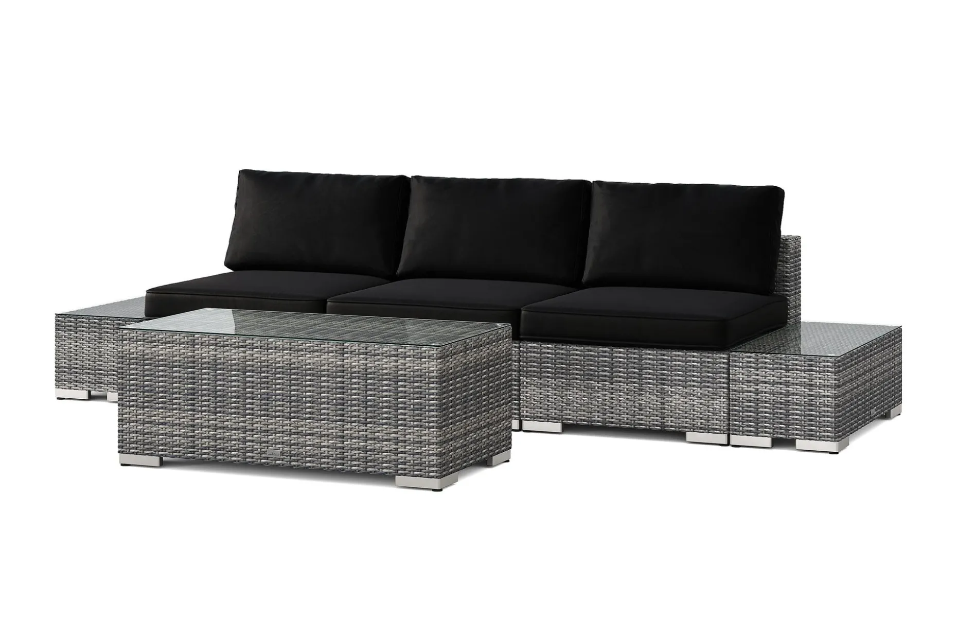 Bahamas utesoffa 3-sits med bord