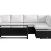 Bahamas utesoffa 5-sits vändbar schäslong med avslut och bord med hylla