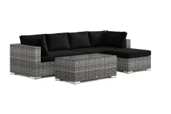 Bahamas utomhus divansoffa 5-sits med vändbar divan och bord