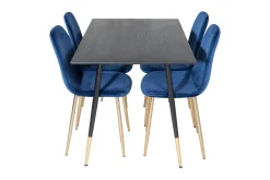 Balisa Matgrupp 120 cm inkl 4 Valeri Sammetsstolar