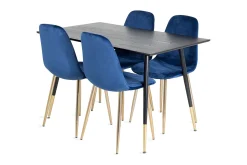 Balisa Matgrupp 120 cm inkl 4 Valeri Sammetsstolar