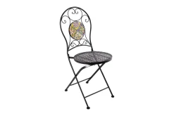 Balkongset Morocco Bord Och 2 Stolar Mosaik Black, Multicolor