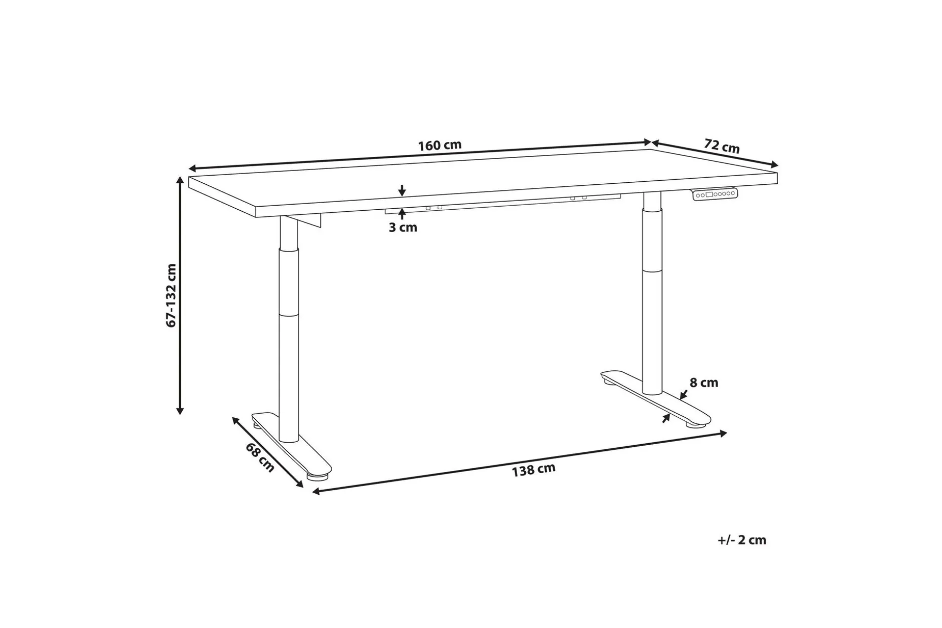 Banner Skrivbord 72x160 cm