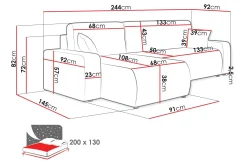 Barile Soffa med Divan 3-sits