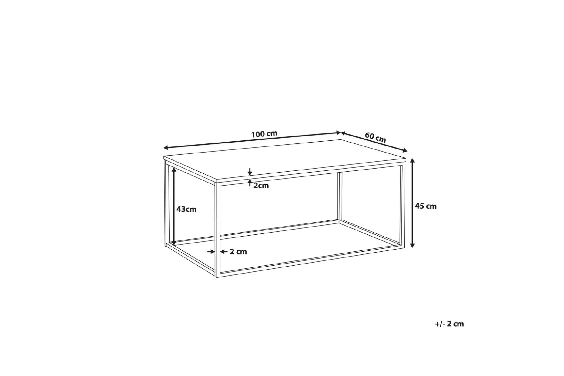 Barreras Soffbord 100 cm Marmormönster