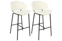 Barstol Kiana set om 2 Beige-Svart