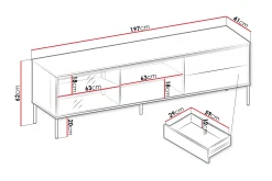 Basici Tv-bänk 197x41 cm
