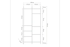 Batler Garderob 52x104 5 Dörrar