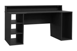 Bays Gaming Skrivbord 160 cm med Förvaring 2 Hyllor