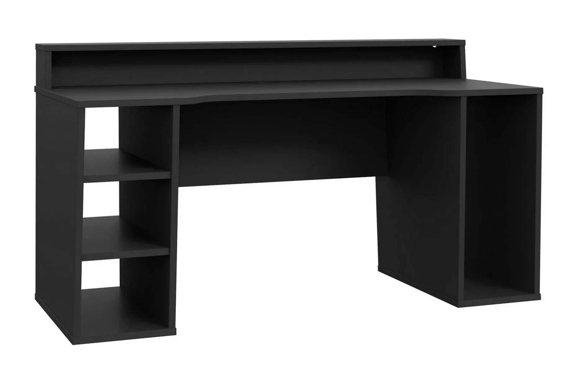 Bays Gaming Skrivbord 160 cm med Förvaring 2 Hyllor