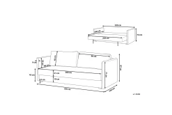 Bäddsoffa Eksjo 220 cm