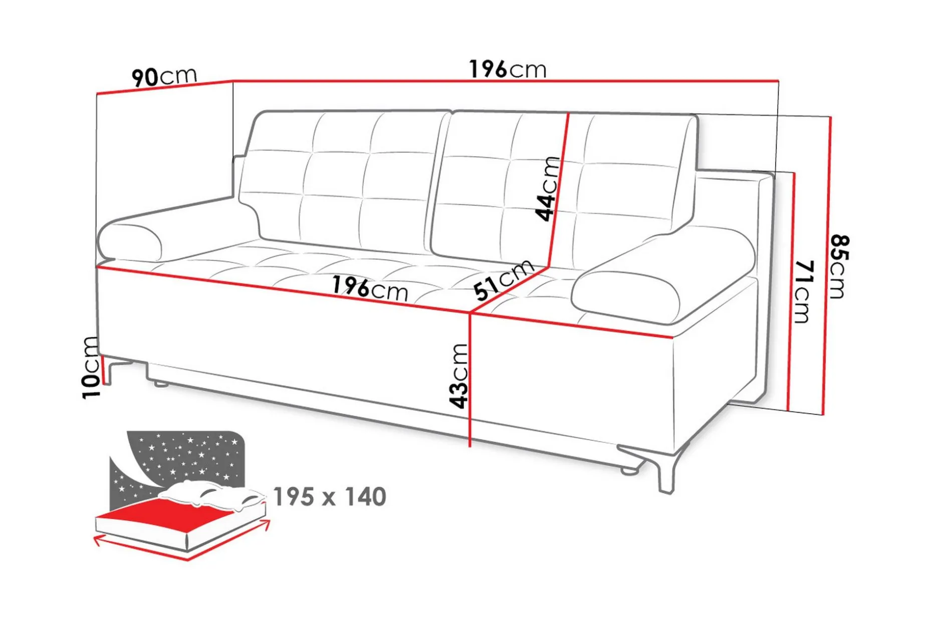 Bäddsoffa FABIO