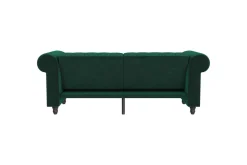 Bäddsoffa Felix 236x87x83 cm, Mörkgrön, Sammet