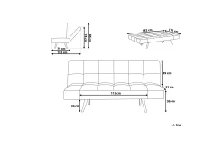 Bäddsoffa Ingaro 182 cm