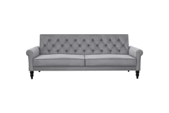 Bäddsoffa utan divan & schäslong Loft24 Tyne Bäddsoffa 3-sits Grå